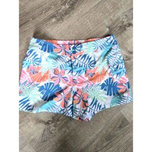 Roxy Womens Tropical Print Swim Trunks Style Shorts M Polyester/Spandex Blend